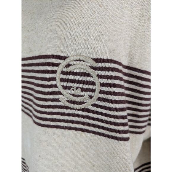 Christian de Castelnau Womens L Top Oversized Striped Vintage Pullover Shirt - Picture 5 of 10